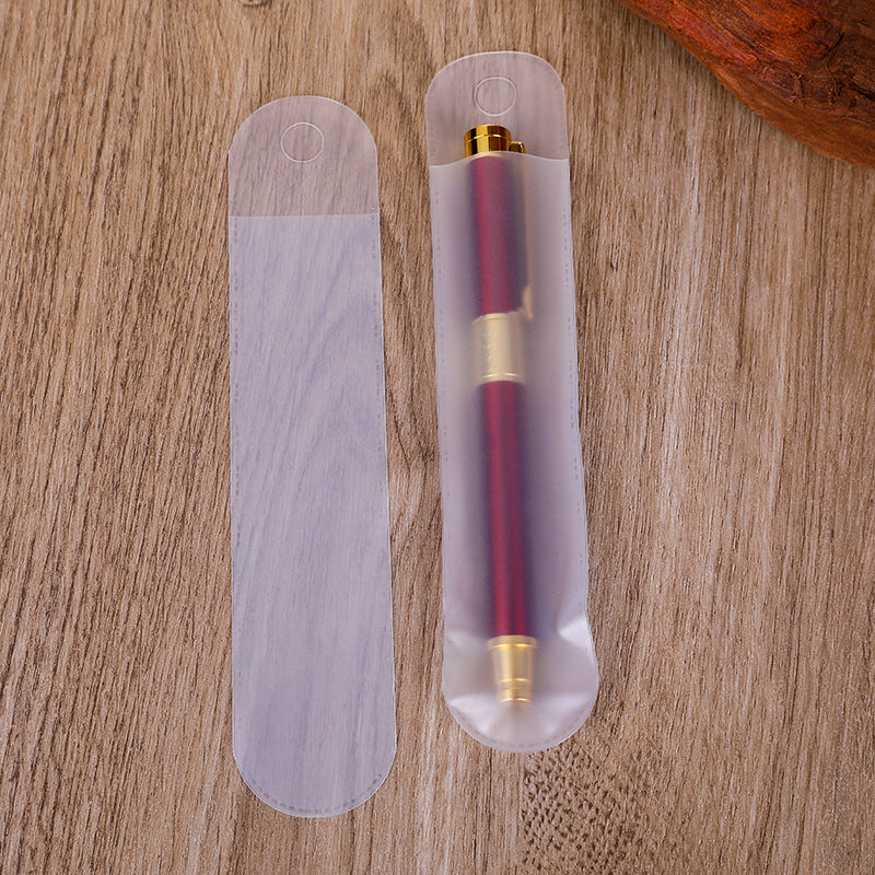 Wholesale PP Round Frosted Transparent Pencil Bag